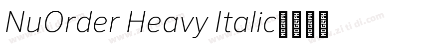NuOrder Heavy Italic字体转换